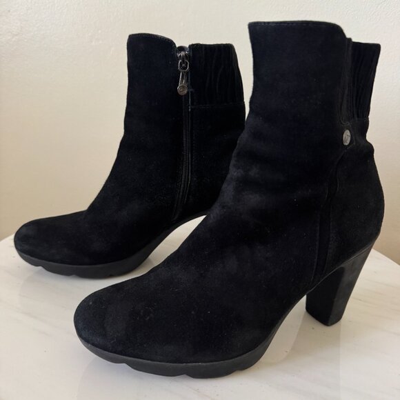 Blondo Loann Ankle Booties, AquaProtect Black Suede, Size 7.5 - Picture 4 of 15